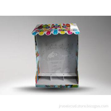 Customized Flexible Grey Paper Cardboard Hook Display With